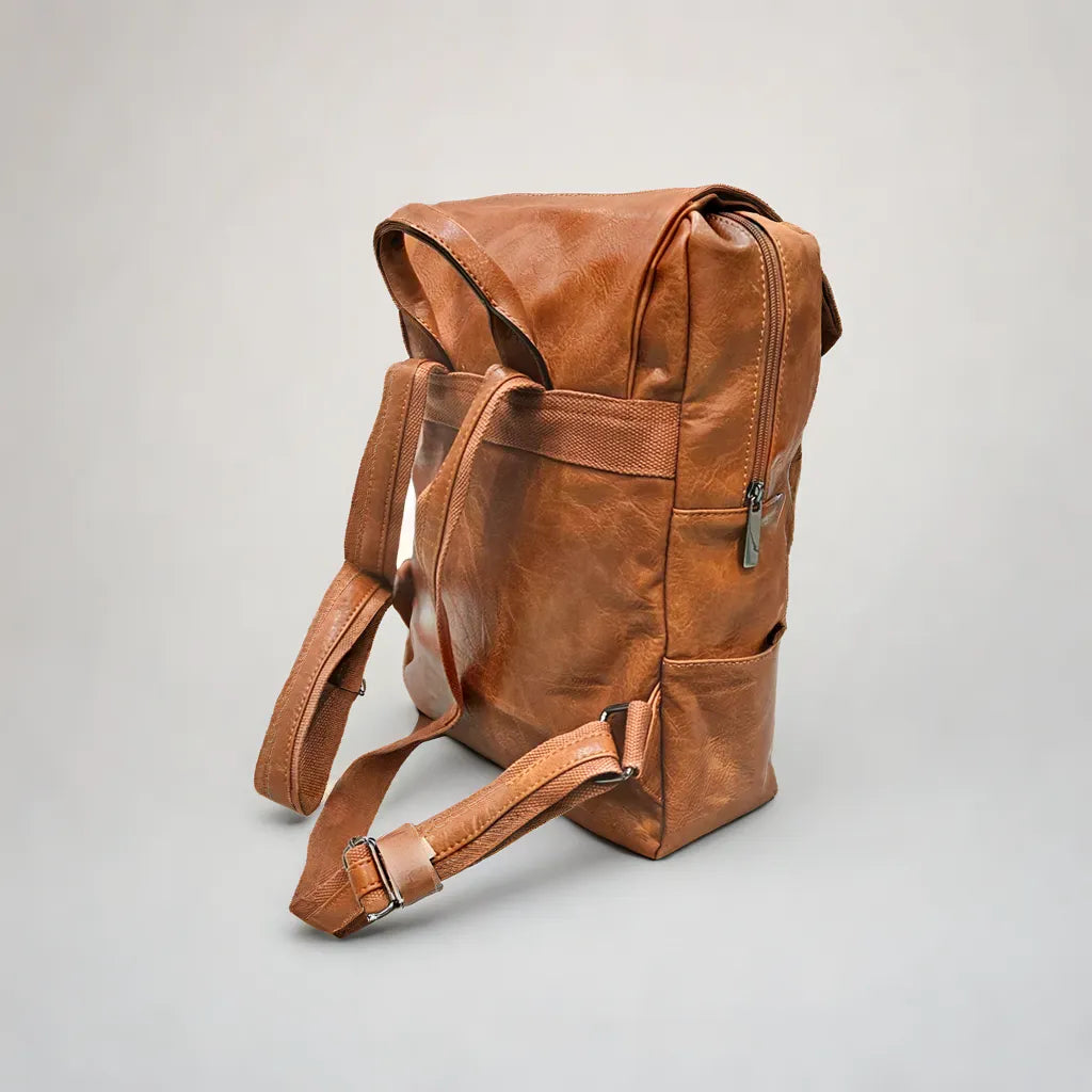 Leather Vintage Backpack – Caramel Brown