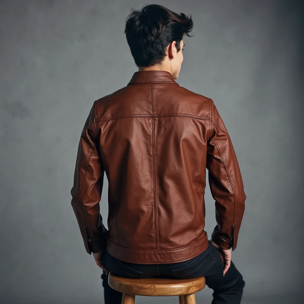 Sanovation Barcelona | Men's Leather Café Racer Jacket